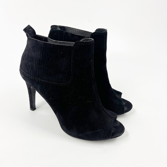 Pedro Garcia Shoes - ✅ Pedro Garcia Sybil Open-Toe Chelsea Suede HEELED Boot BLACK SIZE 37.5